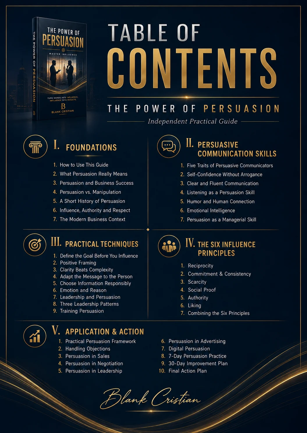 The Power of Persuasion table of contents